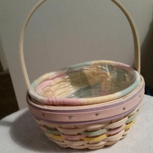 Longaberger 2001 Small Whitewashed Easter Basket